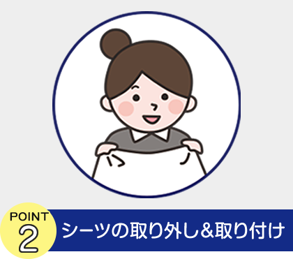 POINT2 シーツの取り外し＆取り付け